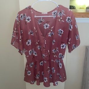 Floral Peplum Top